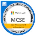 MCSE Data Management and Analytics Certified 2016
